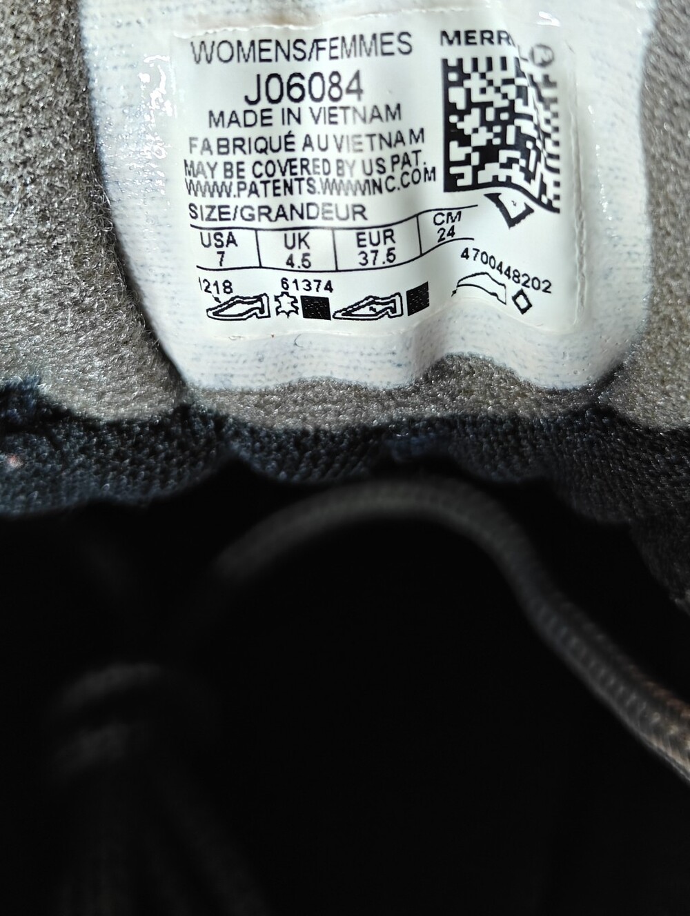 Merrell Women's Moab 2 Waterproof Grey Light Blue Vibram Hiking Shoes Size 7 - Picture 10 of 12